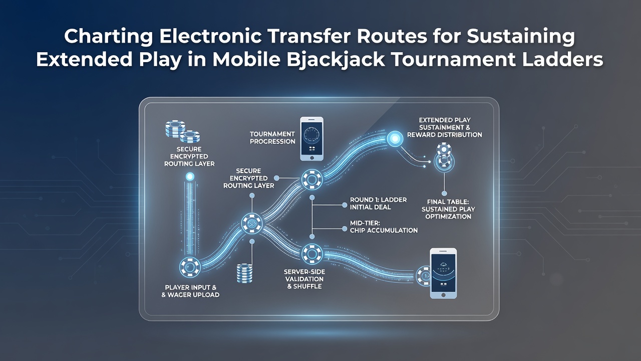 Mobile blackjack tournament interface showing electronic transfer options and ladder progression