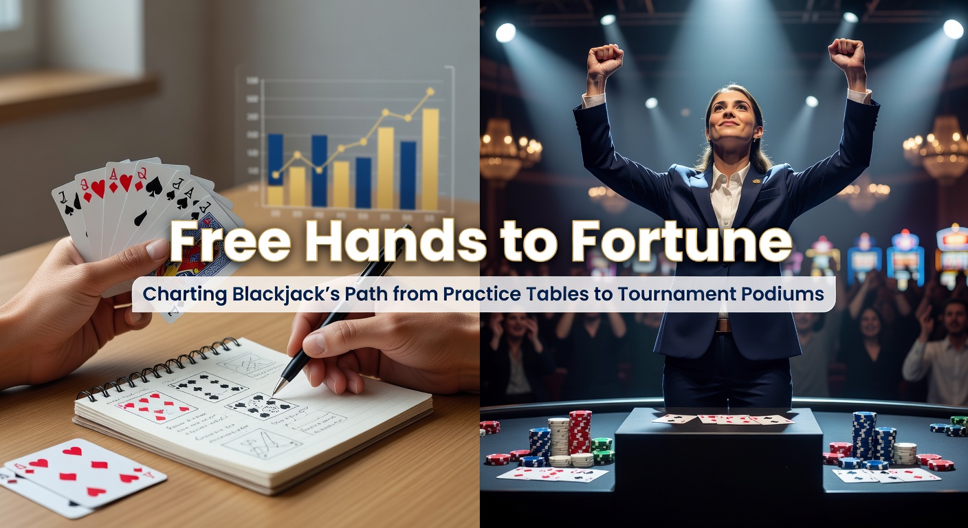 Players at a blackjack practice table honing strategies before entering high-stakes tournaments