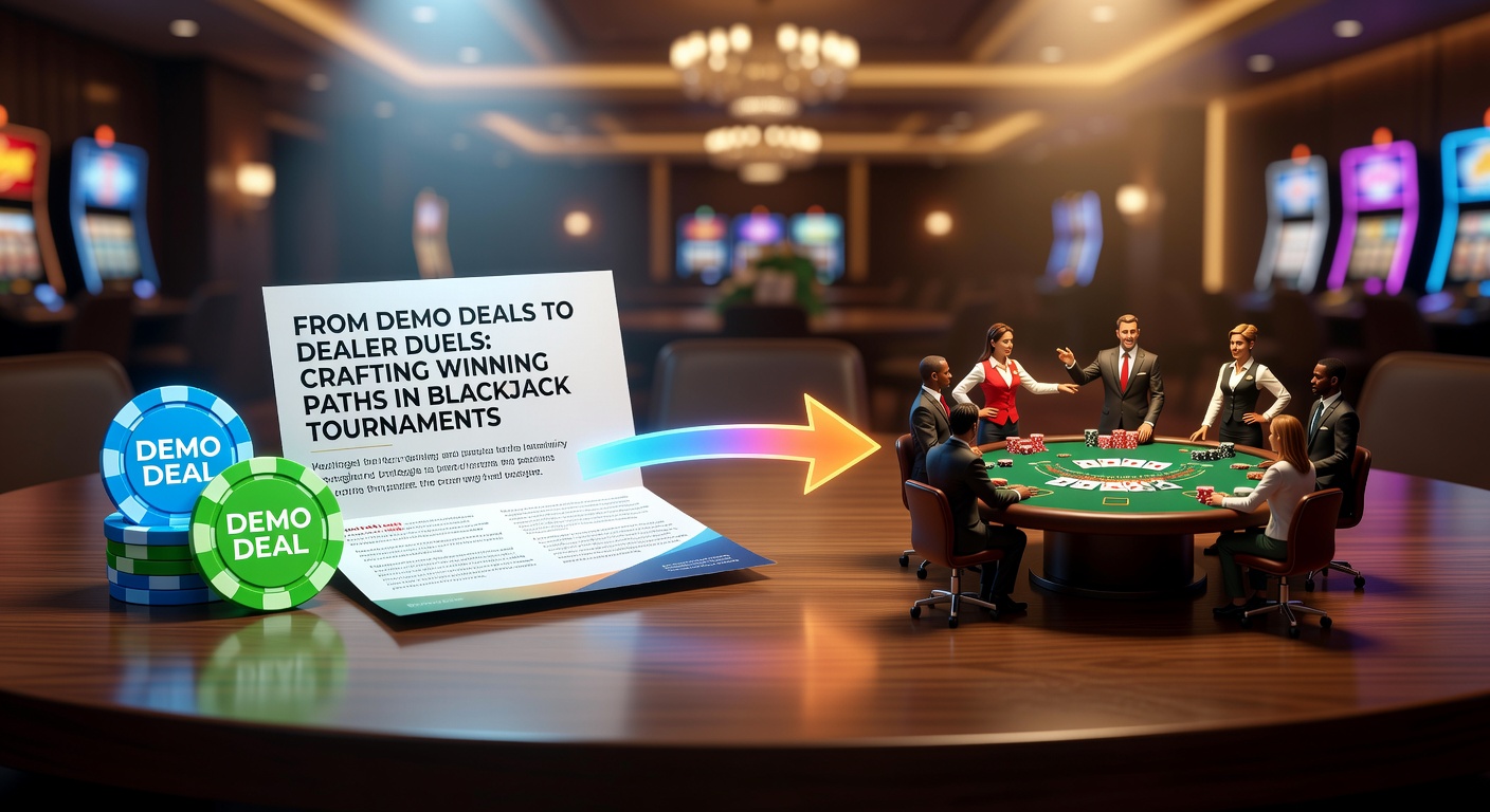 Players intensely focused at a blackjack tournament table, chips stacked high amid tense dealer showdowns