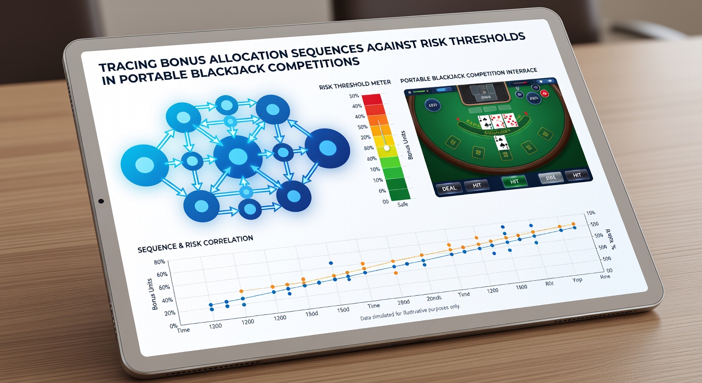Dashboard view of risk threshold monitoring during a portable blackjack tournament round